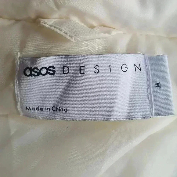 Asos Design full length quilted hooded Vest zip up jacket M - Picture 7 of 10